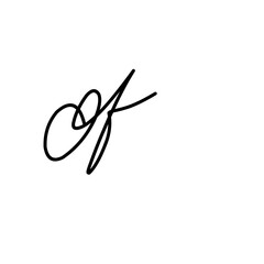 Signature fake handdrawn