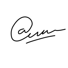 Signature fake handdrawn