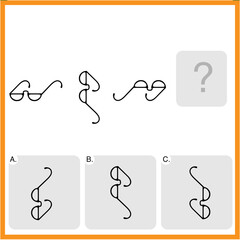 Find the Missing Piece. Shape completion questions, Find next shape