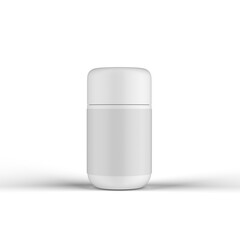 Plastic Jar with label 3D Rendering
