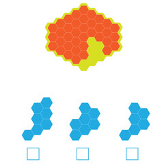 Find the Missing Piece. Shape completion questions, Find next shape