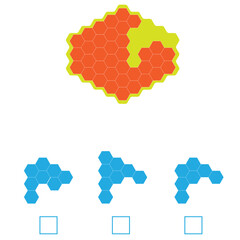 Find the Missing Piece. Shape completion questions, Find next shape