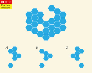 Find the Missing Piece. Shape completion questions, Find next shape