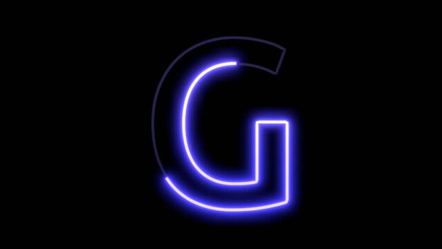 Animated Glowig Font - Letter G