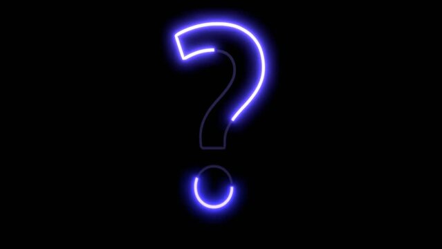 Animated Glowig Font - Question Mark