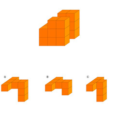 Find the Missing Piece. Shape completion questions, Find next shape