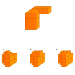 Find the Missing Piece. Shape completion questions, Find next shape