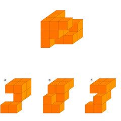 Find the Missing Piece. Shape completion questions, Find next shape