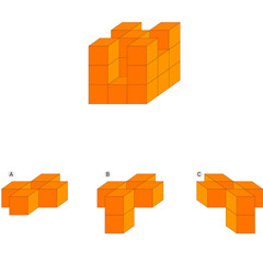 Find the Missing Piece. Shape completion questions, Find next shape