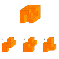 Find the Missing Piece. Shape completion questions, Find next shape