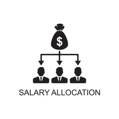 salary allocation icon , business icon