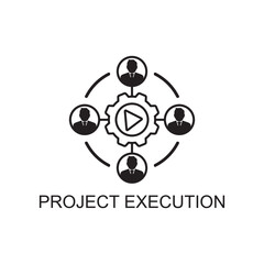 project execution icon , management icon