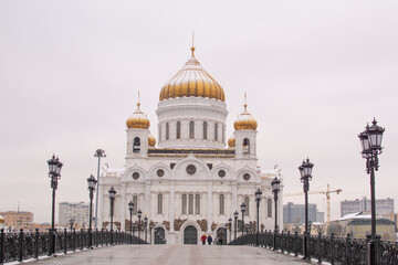MOSCOW, Russia - November 19, 2022 : Cathedral of Christ the Savior