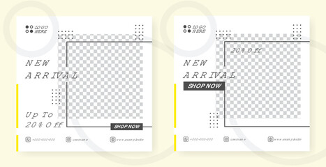 flyer discount arrival product or social media banner