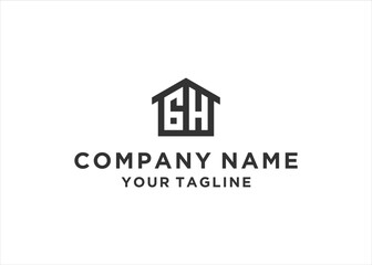 Fototapeta premium hg home logo icon design vector