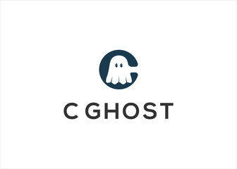 Obraz premium c ghost logo design vector