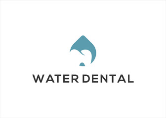 water dental logo design vector