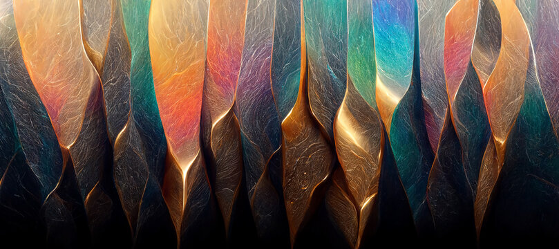 Vibrant bronze colors abstract wallpaper design