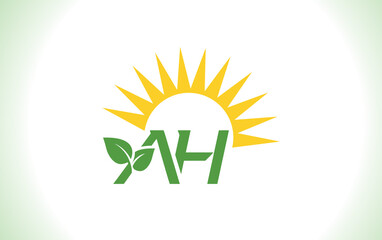 Green healthy leaf logo and Solar panel icon and Solar Energy symbol design and Eco sun logo design vector