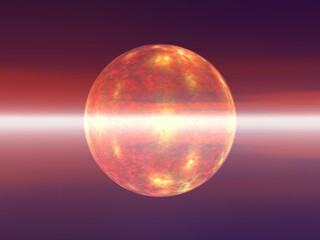 幻想的な球体と空