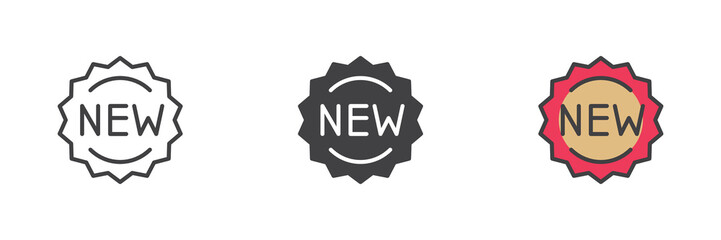 New Collection sticker different style icon set