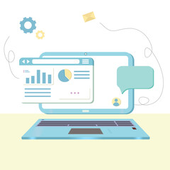 Business newsletter website for infographic chart 