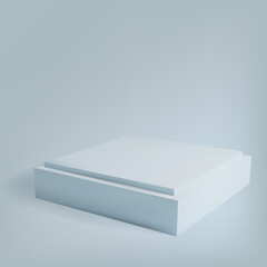 Pedestal for display. Platform for design. Realistic 3D empty podium