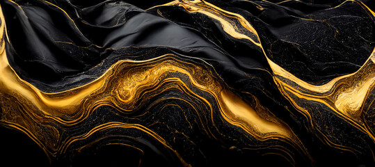 Vibrant black gold colors abstract wallpaper design
