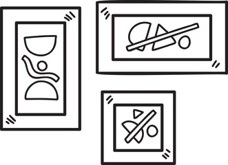 Hand Drawn minimalist style photo frame illustration