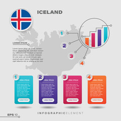 Iceland Chart Infographic Element