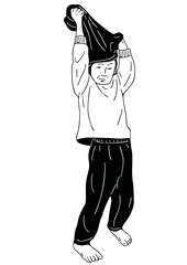 child taking off shirt
hand drawn art illustration