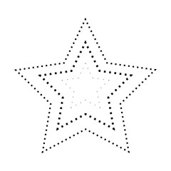Tracing star shape broken line element for preschool, kindergarten and Montessori kids prewriting, drawing and cutting practice activities in vector illustration