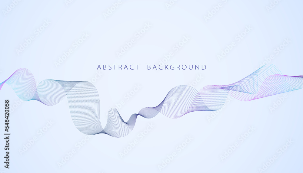 Poster abstract wave vector beautiful lines concept technology network internet connection, particular mole