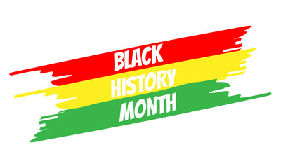 Black history month background brush flag