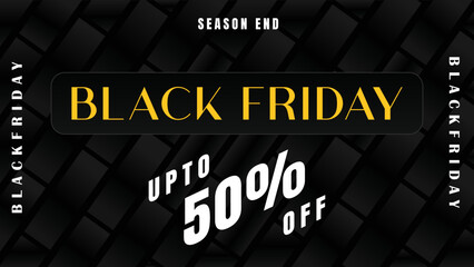 black friday sale poster design with classic dark background