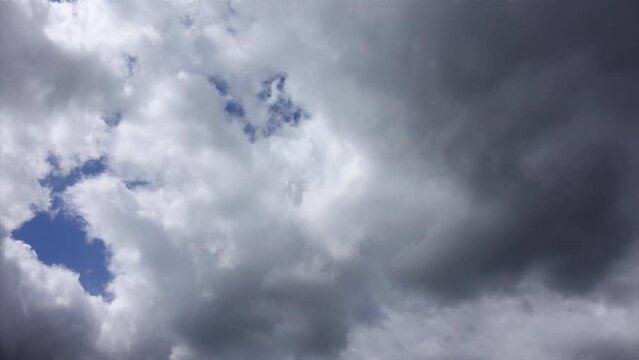 Time lapse of the evening cloudy sky