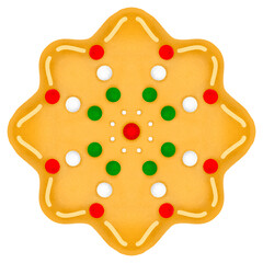 Christmas Cooking icing. Fancy cookie character. 