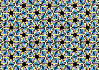 Abstract Flower Background Pattern for fabric designs