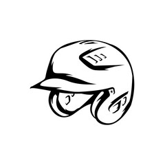 batter's helmet Icon vector Illustration