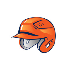 batter's helmet Icon vector Illustration