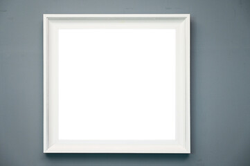 picture frame on gray wall for interior design