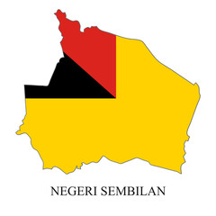 Negeri Sembilan map vector illustration. Malaysian city. State in Malaysia