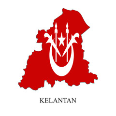 Kelantan map vector illustration. Malaysian city. State in Malaysia