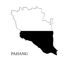 Pahang map vector illustration. Malaysian city. State in Malaysia