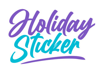 holiday sticker lettering label sticker