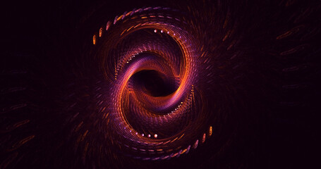 3D rendering abstract multicolor fractal light background