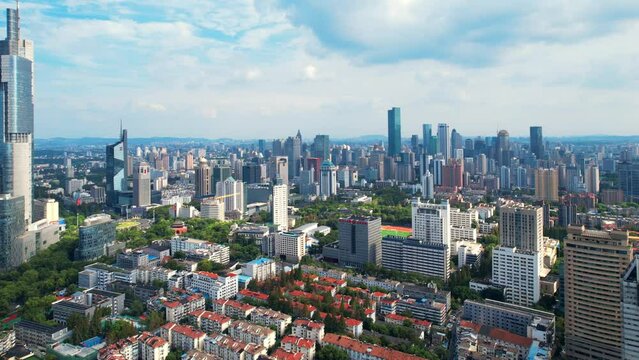 Scenery of Xinjiekou CBD in Nanjing, Jiangsu Province, China