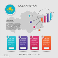 Kazakhstan Chart Infographic Element