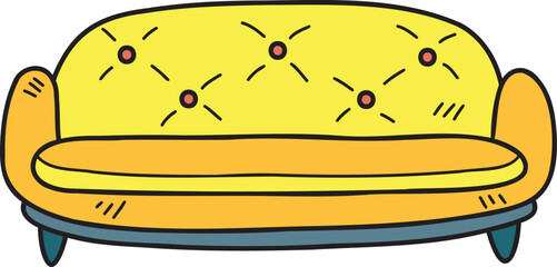 Hand Drawn Sofa or couch illustration