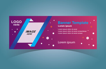 Professional Web Banner Design Template. Digital Business Marketing Agency Social Media Cover Template. 